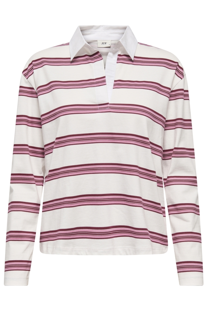 JDYDARLING L/S POLO SHIRT JRS 15354378 CLOUD DANCER/MIX COLORS